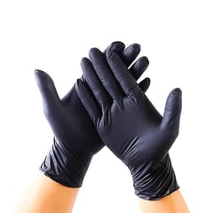 GENERICO - 100 UNID. GUANTES TALLA MEDIANO NITRILO NEGRO