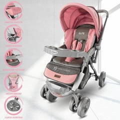 BABY HAPPY - Coche Cuna de Lujo «ELITE II» Edición Limitada Pink