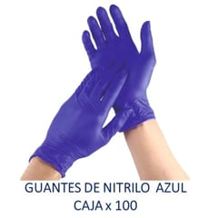 GENERICO - 100 UNID. GUANTES TALLA SMALL NITRILO AZUL PURPURA