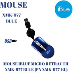 IBLUE - MOUSE MICRO RETRACTIL XMK-977 BLUE PN XMK-977-BL