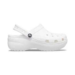 CROCS - Zuecos Classic Platform Clog White Mujer