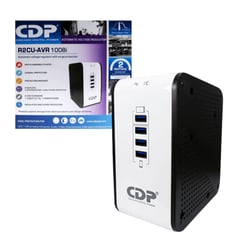 CDP - ESTABILIZADOR R2CU-AVR1008I 1000VA/500W 8 SALIDAS 4 PUERTOS USB
