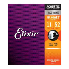 ELIXIR - Cuerdas para guitarra Acustica 11027 Custom Light