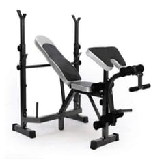 ALPHA GYM - Banca para pesas GPRO multifuncional mini gym con predicador