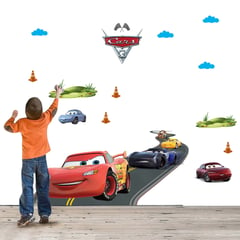 GENERICO - Vinilo Infantil Cars Rayo Mcqueen decoracion adhesivo