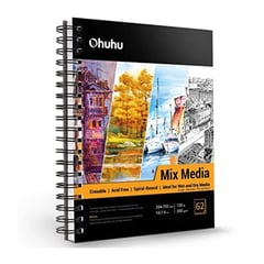 OHUHU - Mix media pad ( 25 x 19 cm, 62 hojas)