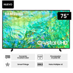 TELEVISOR 75” CU8000 CRYSTAL UHD 4K SMART TV