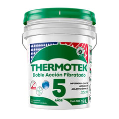 GENERICO - Impermeabilizante de techos Thermotek Doble Acción Fibratado Rojo x20lt