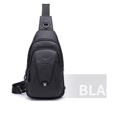 BULLCAPTAIN - Morral Pechera Crossbody de cuero genuino Marron - Hombres