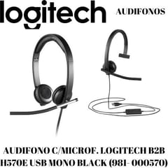 LOGITECH - AUDIFONO CMICROF B2B H570E USB MONO BLACK 981- 000570