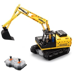 DOUBLE E - Excavadora Bloques de 544 Piezas Tipo Lego Motorizado