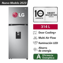 LG - Refrigeradora LG 314LT GT31WPP Plateada Door Cooling Top Freezer