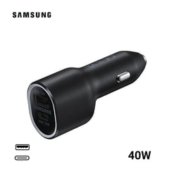 SAMSUNG - Cargador de Auto EP-L4020 Duo Carga Super Rapida 40w usb-A y Usb-C