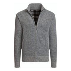 GENERICO - Chaquetas punto para hombres Suéteres casuales Cuello alto-gris claro