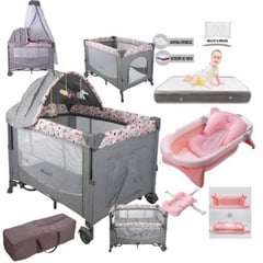 EBABY - Cuna corral dacora rosacolchontina rosado