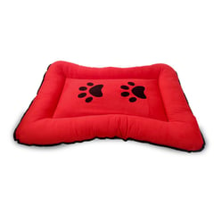 GENERICO - Colchoneta Cama para Perros L 60x80cm Rojo