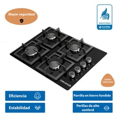 CHALLENGER - Cocina Empotrable GN 4 hornillas SQ 6759