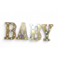 GENERICO - Letras decorativas con luces Led 3D para fiestas Baby