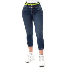 SQUEEZE - Pantalon Moda Denim Stretch Hafza Mujer