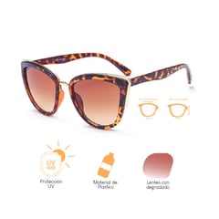 GENERICO - Lentes De Sol Muselife Mujer Estilo Cateye UV400 Leopardo