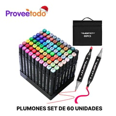 GENERICO - Plumones Touch Doble Punta 80 PZ