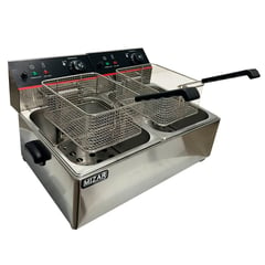 MIZAR COLD & COOKING - Freidora Eléctrica Automática De Mesa Con 2 Canastillas