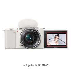 SONY - Alpha Cámara Digital Mirrorless ZV-E10L Blanco