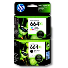 HP - Kit Tinta 664XL Negro Tricolor