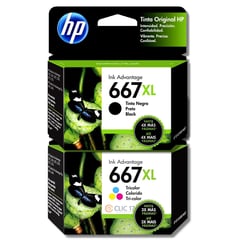 HP - Kit Tinta 667XL Negro Tricolor original