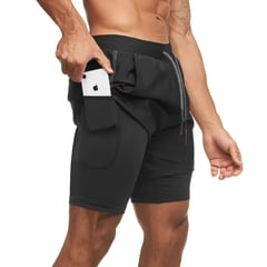 IGNIS GUARD SPORTSWEAR - SHORT DEPORTIVO PARA HOMBRE 2 EN 1 - IGNIS GUARD