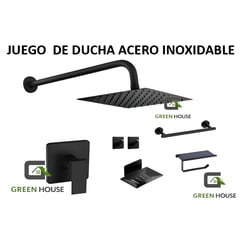 IMPORTADO - KIT MONOCOMANDO DE DUCHA CON SALIDA CUADRADA mas toallero