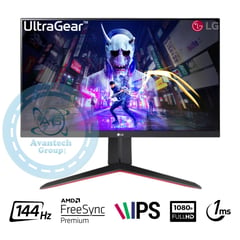 LG - Monitor UltraGear 24GN65R-B 23.8 , Full HD, IPS, 144 Hz, 1 ms PIVOT