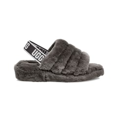 UGG - Sandalias Fluff Yeah Slide Charcoal Mujer