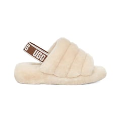 UGG - Sandalias Fluff Yeah Slide Natural Mujer