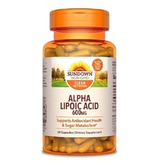 SUNDOWN NATURALS - Ácido Alfa Lipoico - 600 mg x 60 cápsulas - Sundown