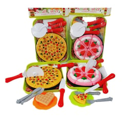 GENERICO - SET DE PIZZA Y TORTA CON ACCESORIOS JUGUETES PARA NIÑOS