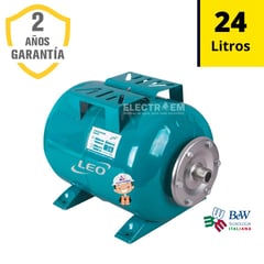 LEO - Tanque hidroneumático horizontal 24 litros para bomba