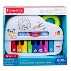 FISHER PRICE - Fisher-Price Ríe y Aprende Juguete para Bebés Perrito Piano Sonidos Divertidos