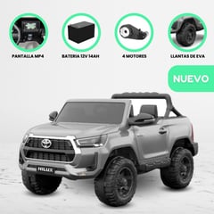 TOYOTA - Carro a Batería para Niños 4 x 4 «HILUX NEW» Gray