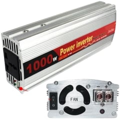 GENERICO - Inversor de Corriente para Auto 1000W de 12V a 220V USB Socket