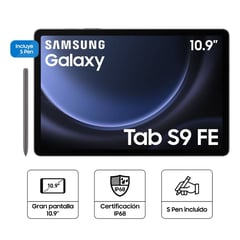 SAMSUNG - Tablet Samsung Galaxy Tab S9 FE SM-X510 109 2304x1440 WUXGA WiFi 6GB 128GB, S-Pen, Cover, Gris