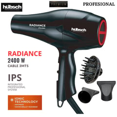 HUBSCH - Secador de cabello Profesional Premium RADIANCE AC 2400w Negro