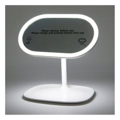 MUNAIQUI - Espejo y Lámpara de Mesa Táctil con Luz LED Color Blanco