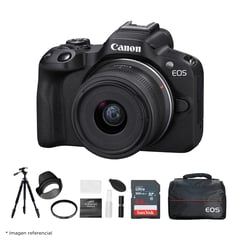 CANON - Cámara Mirrorless EOS R50 Lente RF S 18-45mm Kit Ultimate