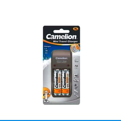 CAMELION - CARGADOR COMPACTO + 2 PILAS AA2000mAh