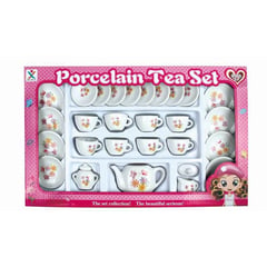 GENERICO - Juego de té de porcelana mini atractivo divertido 24 Piezas