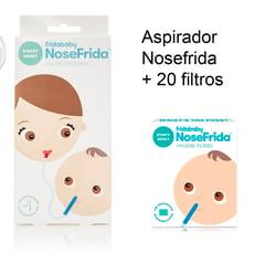 FRIDABABY - Pack Aspirador Nasal Nosefrida Bebé + 20 Repuestos filtros