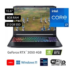 ACER - NITRO 5 AN515-57-79F8/ i7-11800H-8GB-512GB SSD-4GB RTX 3050-FHD IPS 144Hz RGB