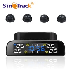 SINOTRACK - Monitor Solar Presión Neumáticos TPMS 4 Sens Exter