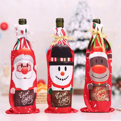 GENERICO - Set de 3 - Porta Vinos Navideño funda para vino Animado